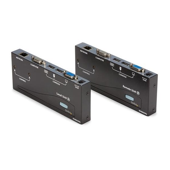 Extensor de Consola KVM por Cat 5 Ethernet (150m) con USB y Vídeo VGA