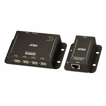 Extensor USB 2.0 por Cat 5 con hub de cuatro puertos (hasta 50 m)