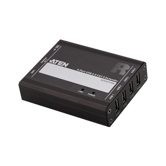 Extensor USB 2.0 por Cat 5 con hub de cuatro puertos (hasta 100 m)