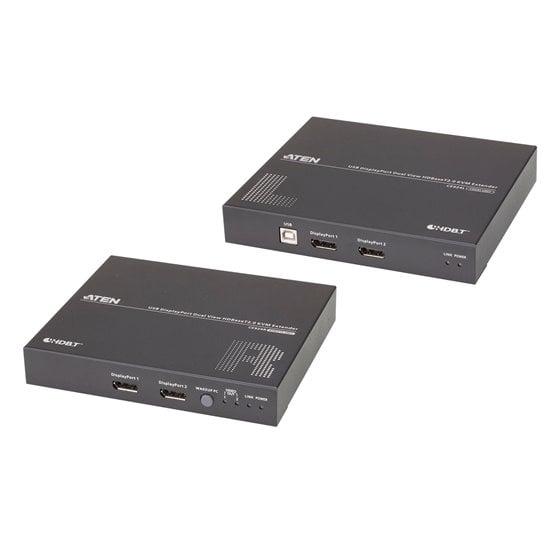 Extensor de KVM USB DisplayPort de vista doble HDBaseT™ 2.0 (4K a 100 m para vista individual)