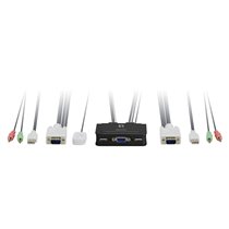 KVM de 2 puertos, VGA, USB, Audio