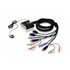 Switch KVM formato cable HDMI/Audio USB de 2 puertos con selector remoto de puerto