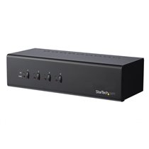 Switch Conmutador KVM de 4 Puertos DVI con Enlace Doble y Vídeo Doble - 4K 60Hz - KVM que Cumple con TAA