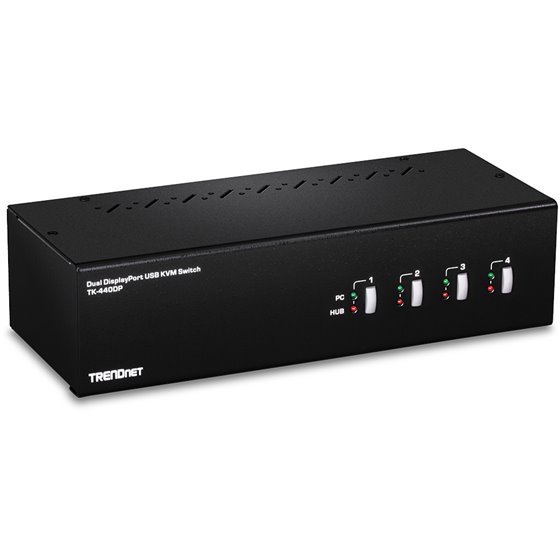 TK-440DP interruptor KVM Negro, Plata