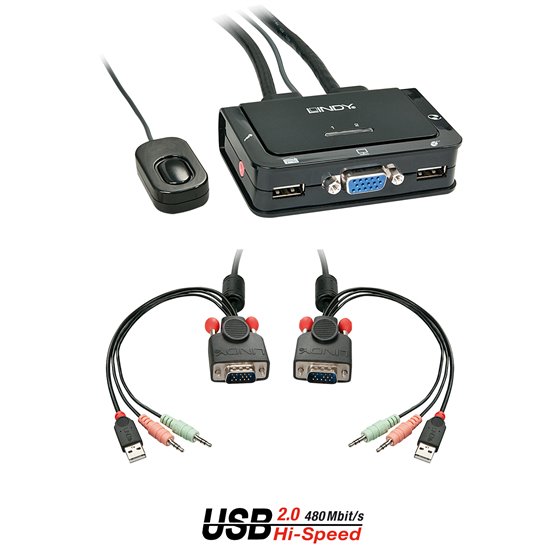 42342 interruptor KVM Negro