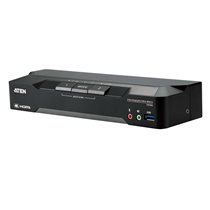 Matriz de vídeo en formato compacto KVM DisplayPort 4K dual display de 2 puertos con Boundless Switching