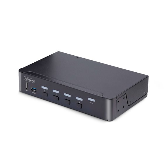 Switch Conmutador KVM DisplayPort de 4 Puertos - 8K60/4K144 - para Un Monitor - DP 1.4 - 2x USB 3.0 - 4x USB 2.0 HID - Botones y