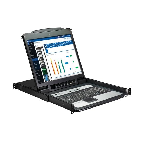B020-U16-19-K KVM de Consola NetDirector de 16 puertos 1U para instalar en rack, con LCD de 19 pulgadas + 8 cables combinados PS