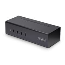 Switch Conmutador KVM de 4 Puertos y 2 Monitores DisplayPort - 4K 60Hz - Hub Ladrón 2 Puertos USB 5Gbps - 2x USB 2.0 HID - Tecla