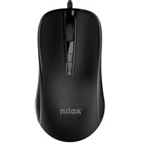 RATÓN USB CON CABLE, NEGRO - NILOX