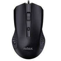 RATÓN USB CON CABLE, NEGRO - NILOX