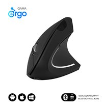Ratón GLIDE VERTICAL ERGO DUAL MOUSE BATTERY BLACK