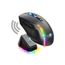 S-EM50BK ratón Juego mano derecha RF Wireless + Bluetooth + USB Type-C Óptico 8000 DPI