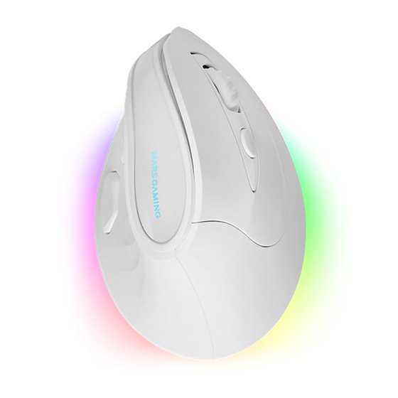 MM-SK, Ratón Gaming Inalámbrico Vertical, Diseño Ergonómico, Iluminación RGB Chroma, Sensor Óptico Pixart 8400DPI, Switches Mecá