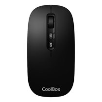 RATON W02 IA NEGRO INALAMBRICO RECARGABLE 500MAH RF+BT 1600DPI COPILOT SILENTCLICK