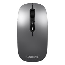 RATON W02 IA GRIS INALAMBRICO RECARGABLE 500MAH RF+BT 1600DPI COPILOT SILENTCLICK