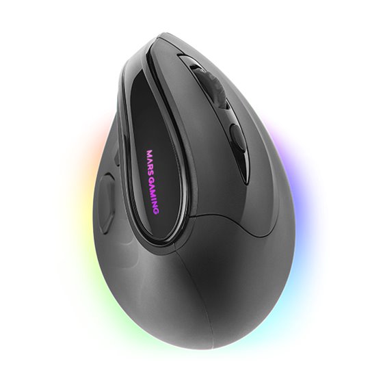 MM-SK, Ratón Gaming Inalámbrico Vertical, Diseño Ergonómico, Iluminación RGB Chroma, Sensor Óptico Pixart 8400DPI, Switches Mecá