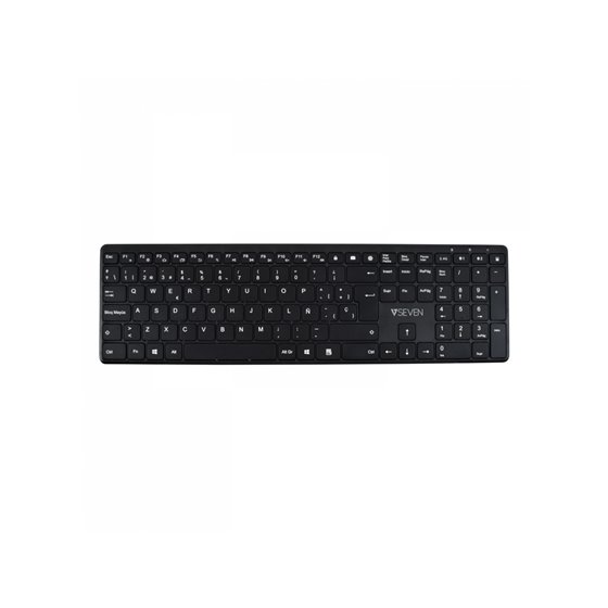 Teclado Bluetooth KW550ESBT de 2,4 GHz, modo dual, QWERTY español: negro