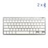 Teclado Bluetooth Slim TKL-BT plata 2 canal