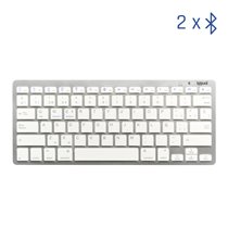 Teclado Bluetooth Slim TKL-BT plata 2 canal
