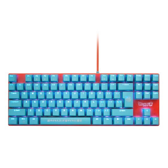 Dragon Ball Super teclado Juego USB QWERTY Azul, Naranja