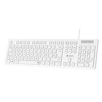 Teclado Ergonómico Business Slim Silencioso con cable USB Blanco