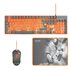 PC Dragon Ball Super PACK Keyboard + Mouse + Mousepad teclado Ratón incluido Juego USB Gris, Naranja