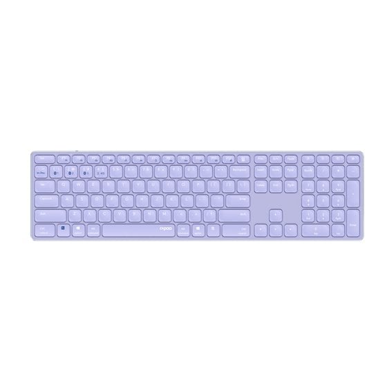 E9800M teclado Universal Bluetooth QWERTY Púrpura