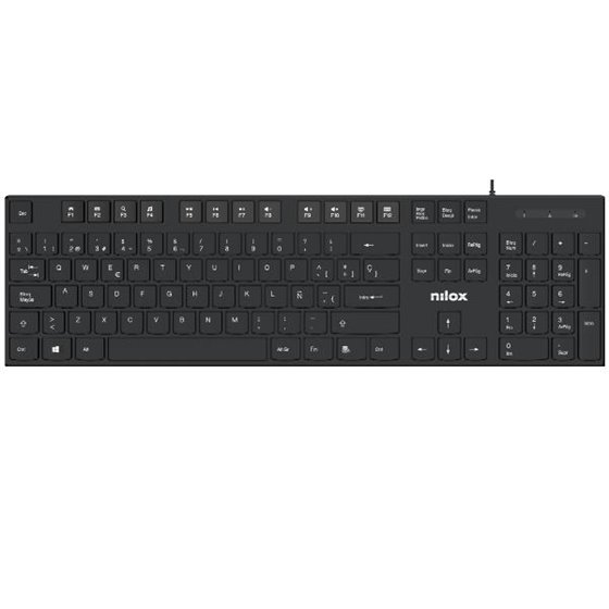 TECLADO CON CABLE, NEGRO, ESPAÑOL