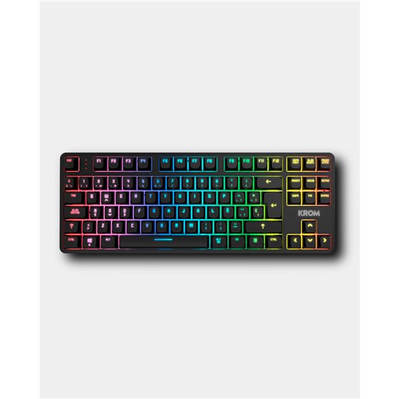 NXKROMKERNELPROSP teclado Juego USB + RF Wireless + Bluetooth QWERTY Español Negro, Blanco