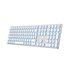 TECLADO INALAMBRICO RETROILUMINADO MOONLIGHT KEY B431 USB-C+BT5.1+RF2.4G BLANCO DE ALUMINIO