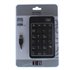 MPV1 teclado numérico Portátil USB Negro