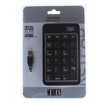 MPV1 teclado numérico Portátil USB Negro