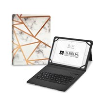 Funda con Teclado Keytab Pro BT Trendy Marmol Blanco