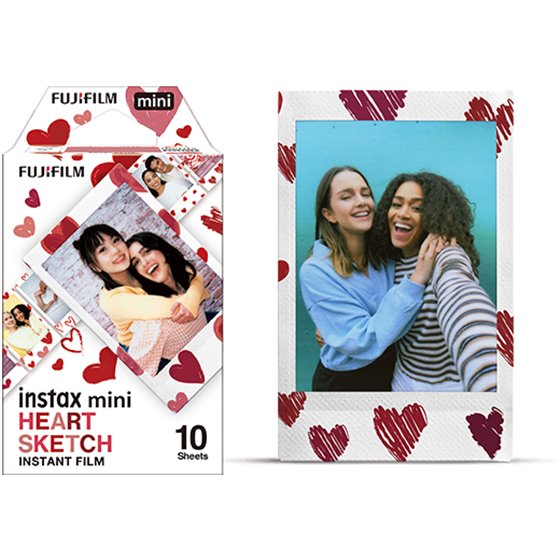 INSTAX MINI FILM HEART (10) película instantáneas 10 pieza(s) 54 x 86 mm