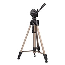 Trípode para cámara, con altura regulable, trípode fotográfico, con bolsa de transporte incluída, altura 60-153cm, color bronce/