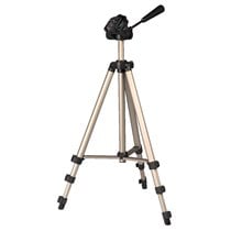 Trípode Star 75, para cámara de fotos, conexión 6.4mm, altura ajustable hasta 125 cm, Color Beige