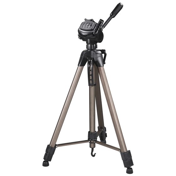 Trípode para cámaras réflex, trípode extensible 166 cm, aluminio, cabeza 3D, soporte para cámaras de fotos estable, Color dorado