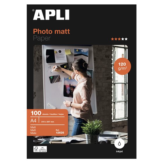 12626 papel fotográfico A4 Blanco Mate