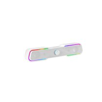 MSBXW Blanco, Barra de Sonido RGB, Bluethooth 5.0+Jack 3.5, Sonido DSP 10W