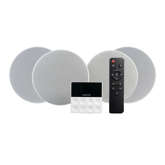 KS-WALL-4 sistema de audio para el hogar Minicadena de música para uso doméstico 50 W Negro, Gris, Blanco