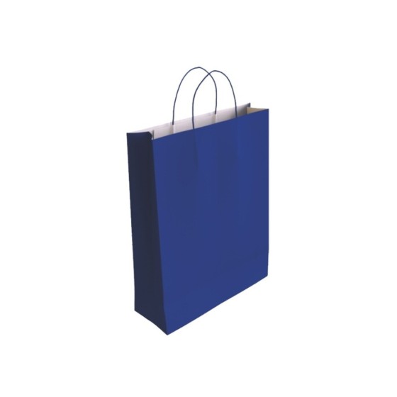 Bolsa Regalo POESSA Celulosa Azul 24 x 10 x 32 cm. Paquete x25