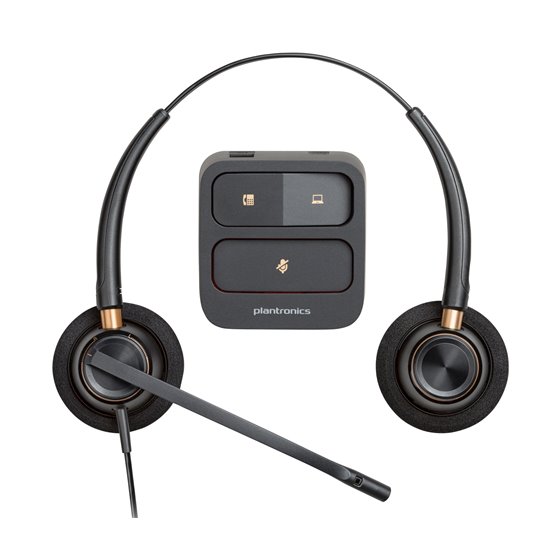 Auriculares binaurales Poly EncorePro 520 con desconexión rápida