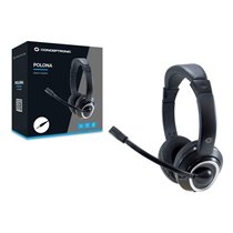 POLONA02B auricular y casco Auriculares Alámbrico Diadema Juego Negro