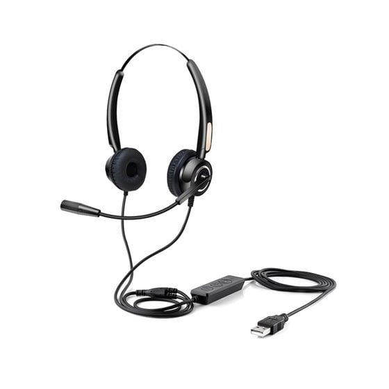 USB HEADSET WITH REMOTE CONTROL Auriculares Alámbrico Diadema USB tipo A Negro