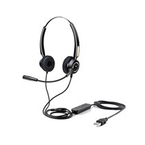 USB HEADSET WITH REMOTE CONTROL Auriculares Alámbrico Diadema USB tipo A Negro