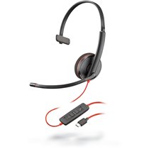 Blackwire C3210 Auriculares Alámbrico Diadema Oficina/Centro de llamadas USB Tipo C Negro
