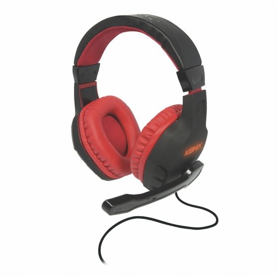 Drakkar 61881187304 auricular y casco Auriculares Alámbrico Diadema Juego Negro, Rojo