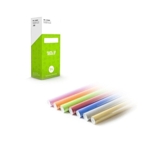 Papel Regalo PRYSE Rollo 0,7 x 2 m. Caja x50 Surtido Rayas