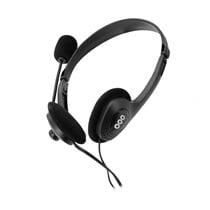 OQO-AU001-U auricular y casco Auriculares Alámbrico Diadema Oficina/Centro de llamadas Negro